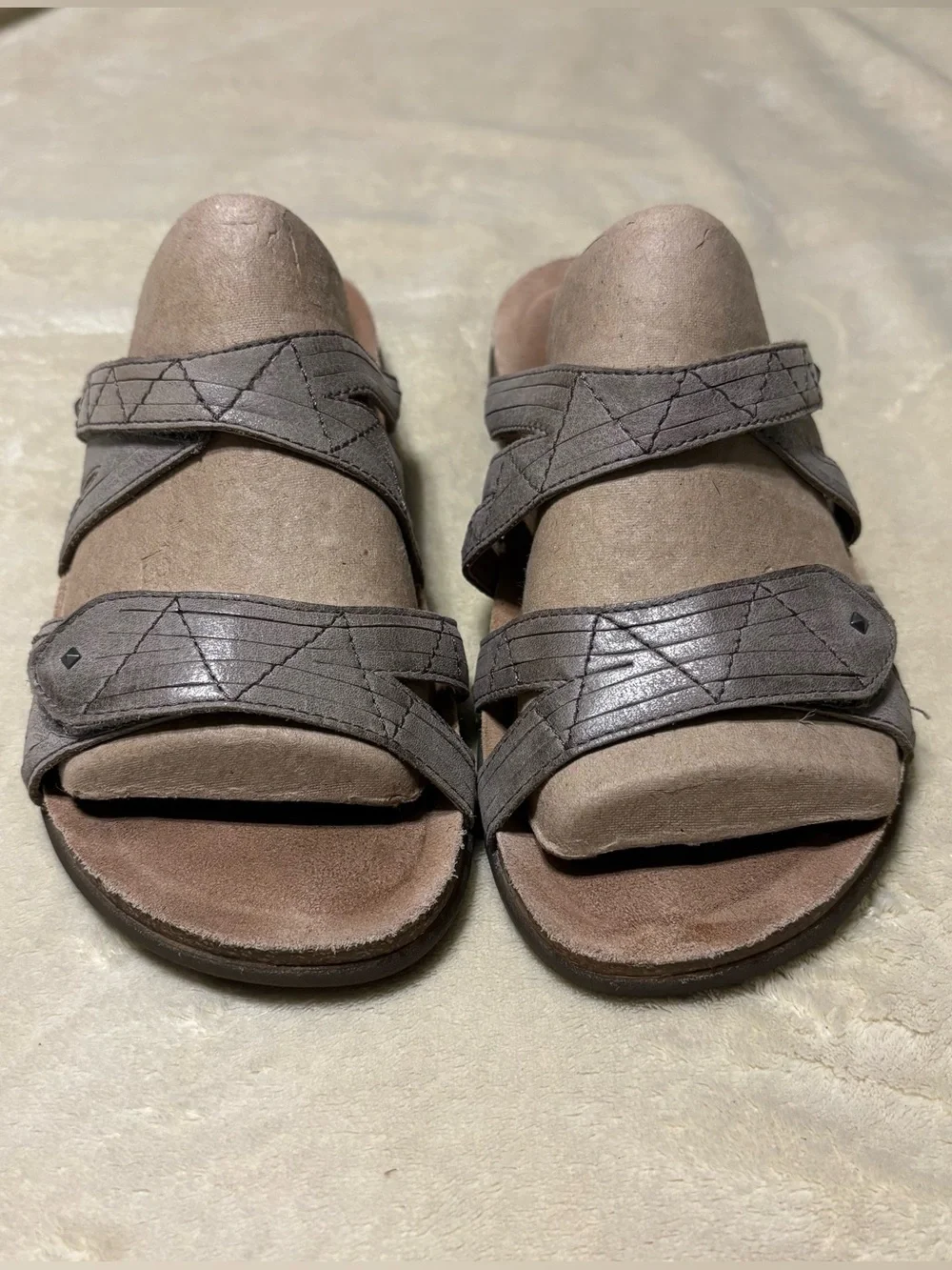 Taos Footwear Taupe Strappy Comfort Sandals